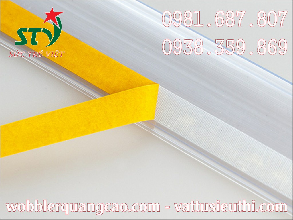 Nẹp nhựa dán kệ gõ